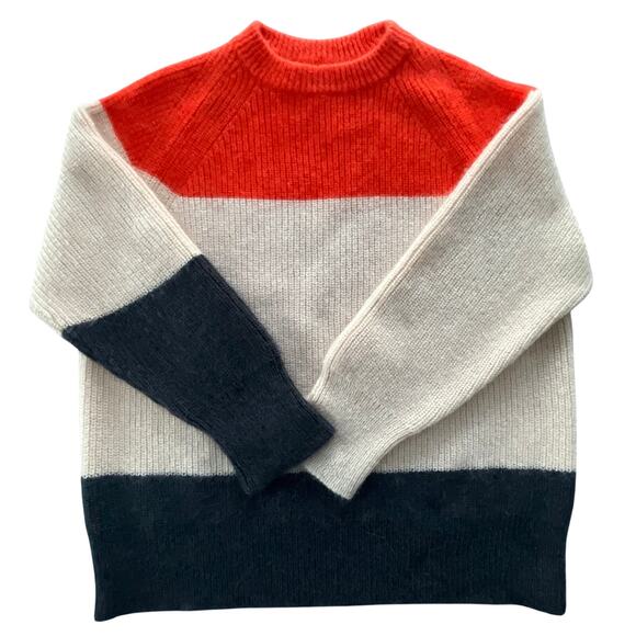 JIL SANDER: Men's Color Block Mohair/Wool Sweater - Size 48 - Picture 2 of 10